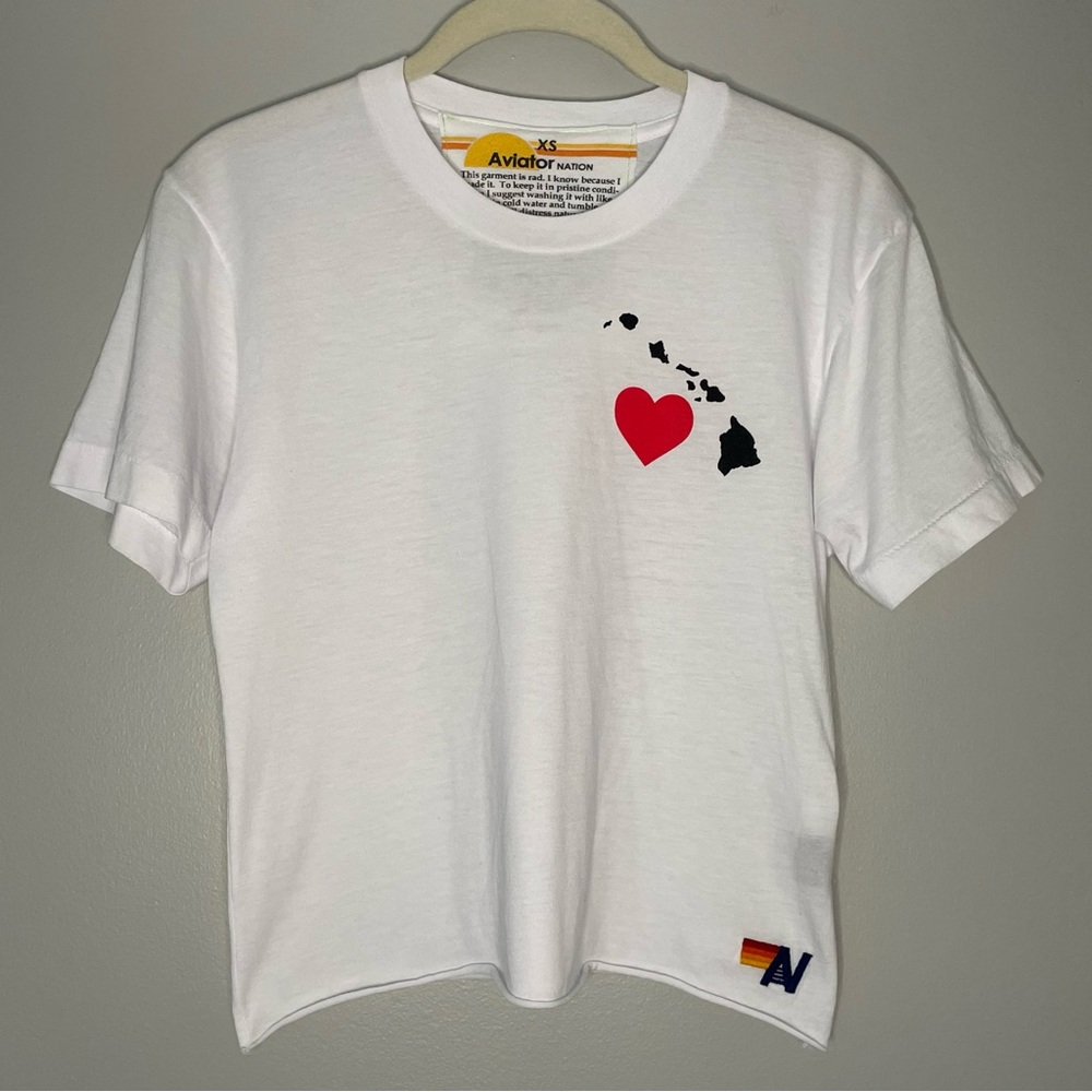Aviator Nation Hawaii Wildfire Relief Boyfriend Tee - Picture 3 of 12